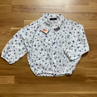 شومیز کوتاه گل گلی