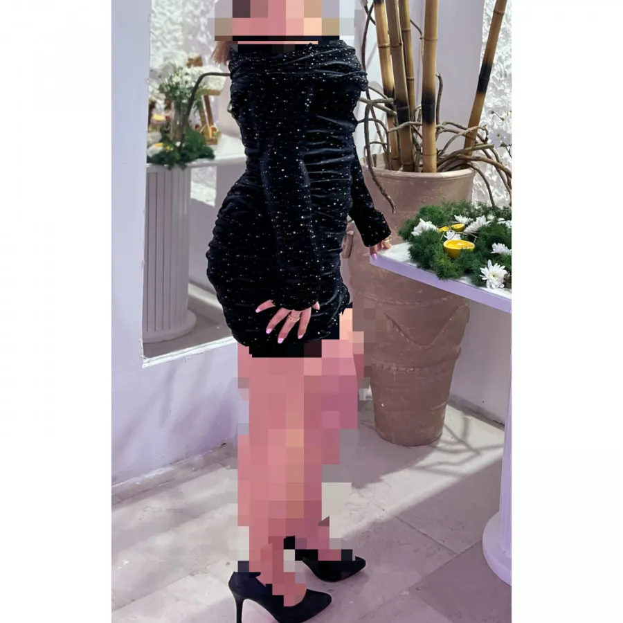 پیراهن مخمل مجلسی