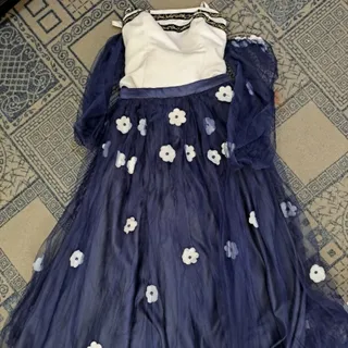 لباس مجلسی سورمه ای سفید