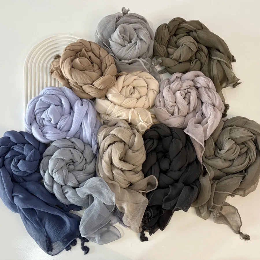 شال حریر ساده مجلسی