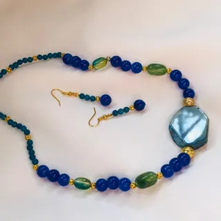 ست گردنبند و گوشواره عقیق