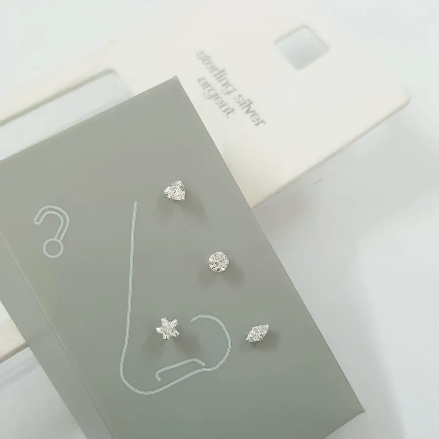 پک پیرسینگ بینی نقره 925