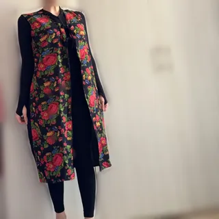 مانتو نخی گلدار