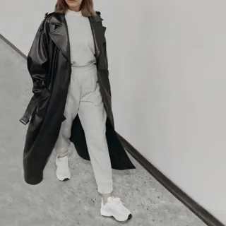 بارانی چرم براق