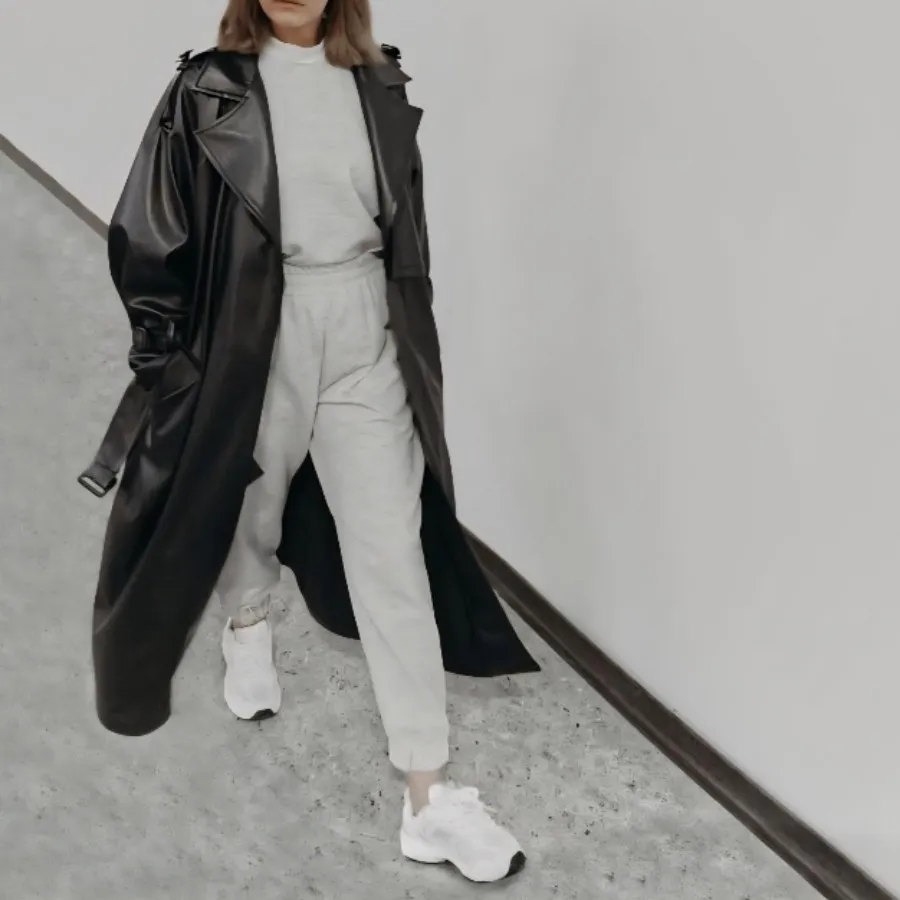 بارانی چرم براق