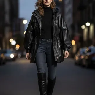 کاپشن چرم یونیک