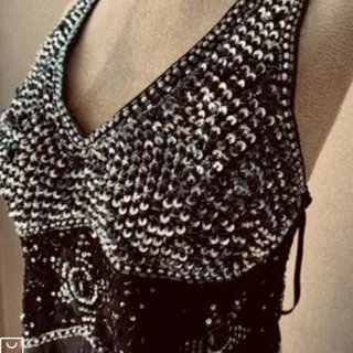 #لباس مجلسی پولک دوزی شده