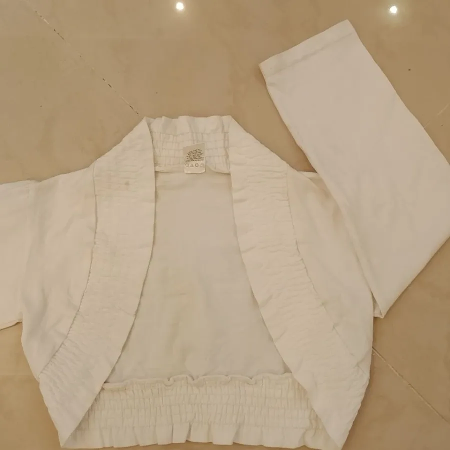 کت سفید کوتاه دخترانه