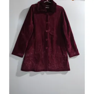 پالتو زرشکی مخمل کوبیده