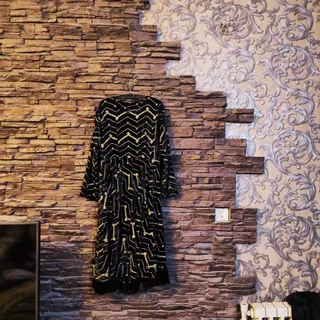 مانتومخمل جلوبسته یقه گرد