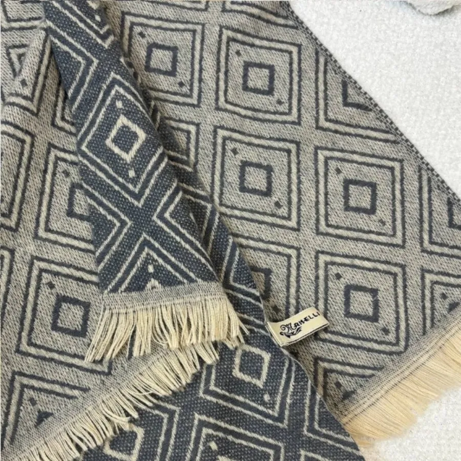 شال دو رو طوسی