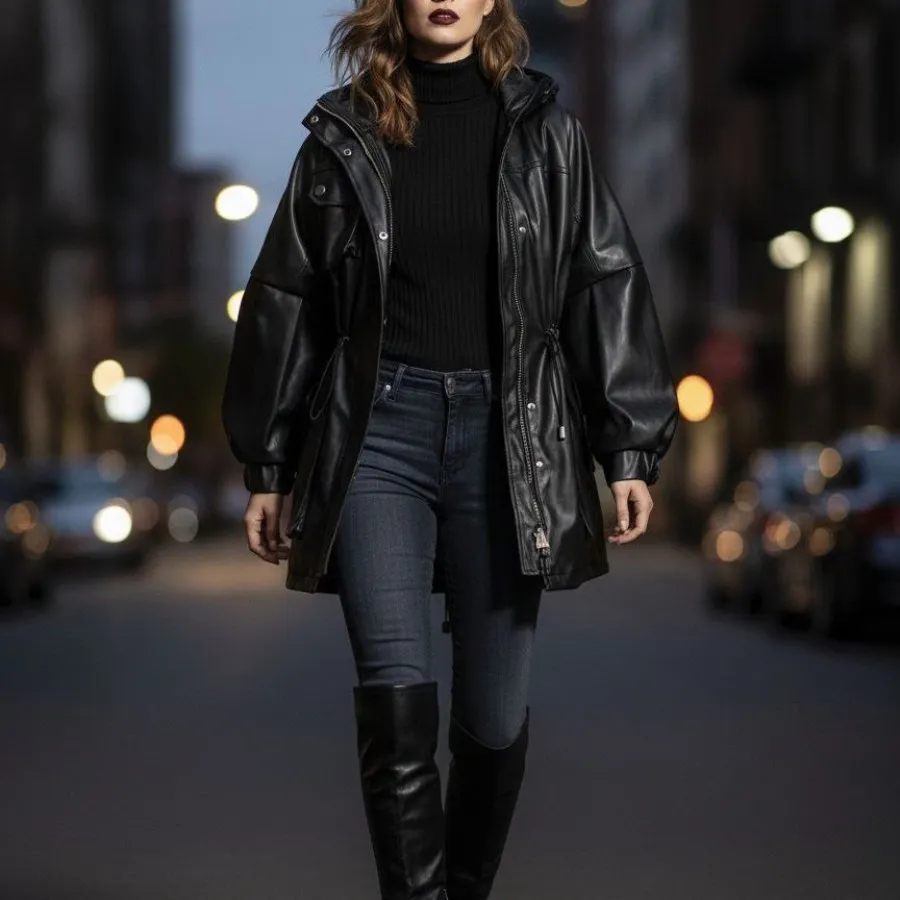 کاپشن چرم یونیک