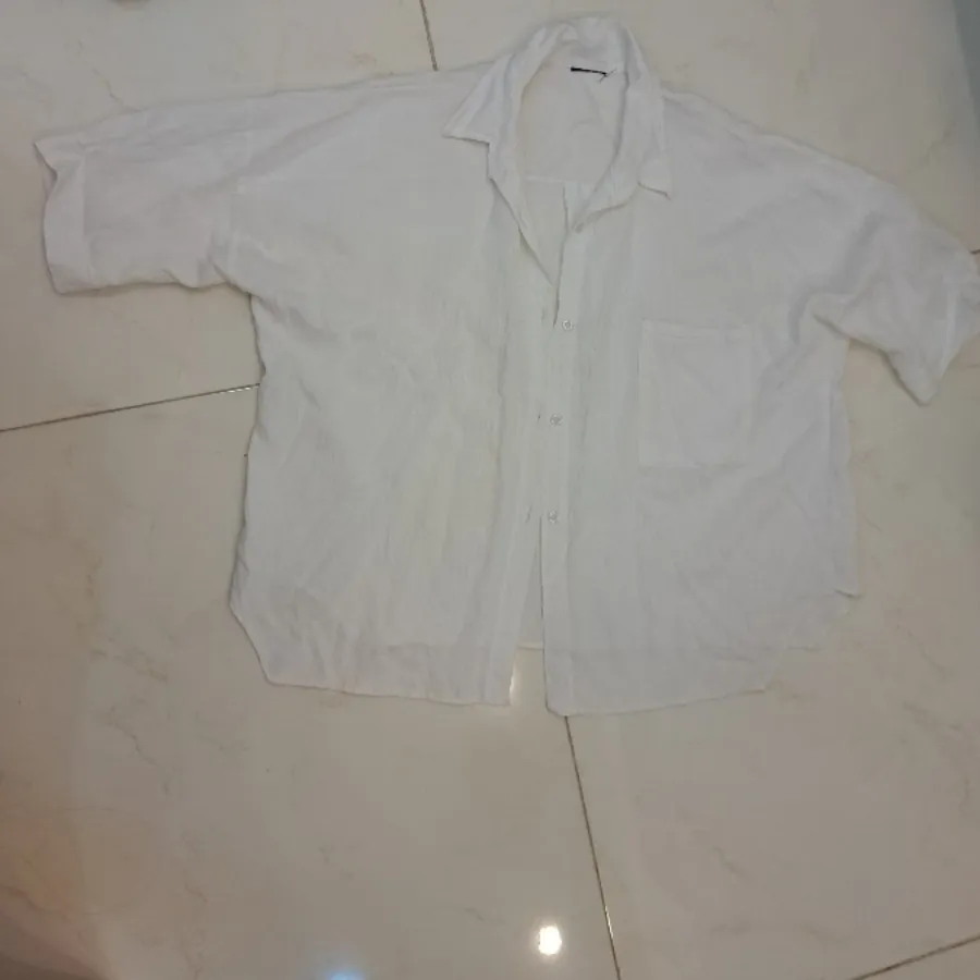 شومیز سفید لینن