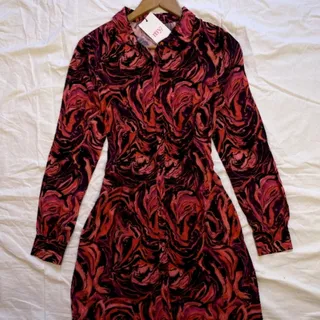 پیراهن نخی آبرنگی