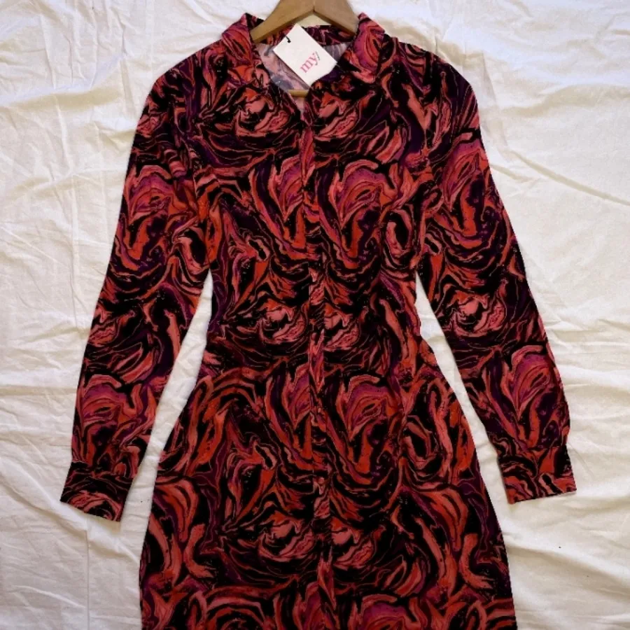 پیراهن نخی آبرنگی