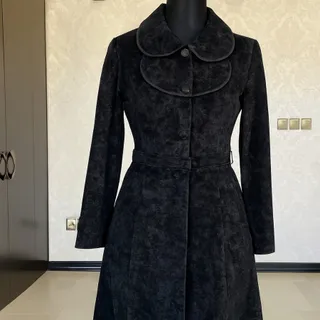 مانتو پالتویی مخمل کبریتی