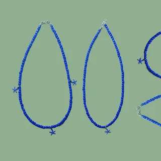 گردنبند منجوق و پلاک آویز