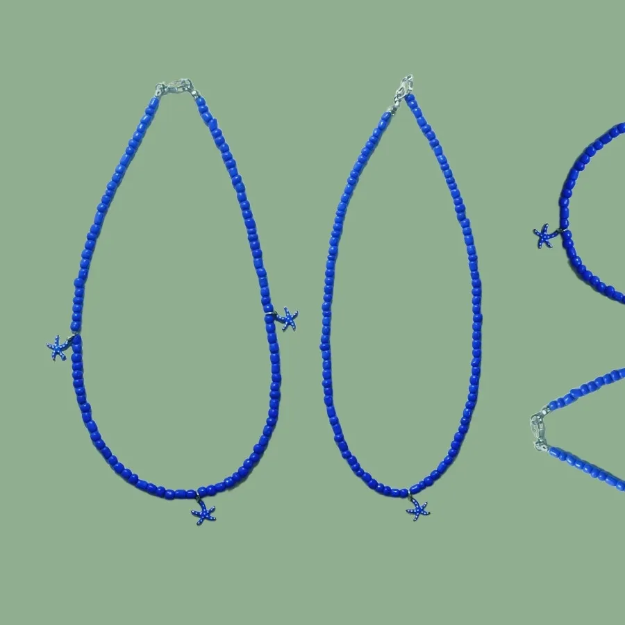 گردنبند منجوق و پلاک آویز