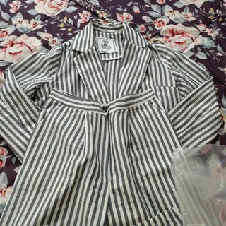 کت و شلوار لینن راه راه