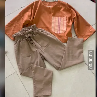 شومیز باکسی و شلوار مام