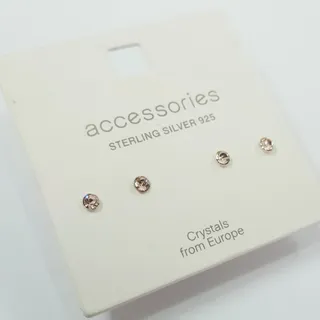 پک گوشواره میخی نقره 925