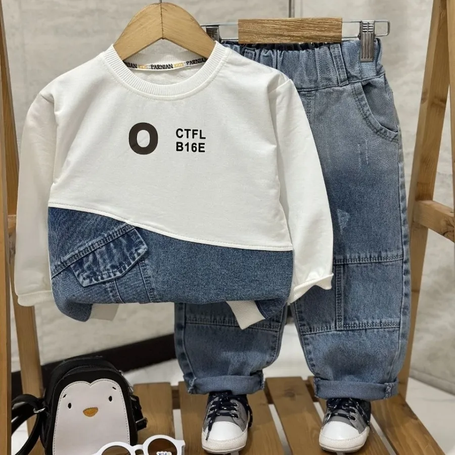 ست بلوز شلوار جین پسرونه