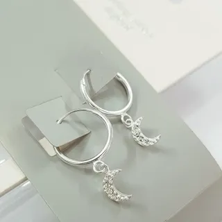 گوشواره نقره 925 آویز ماه