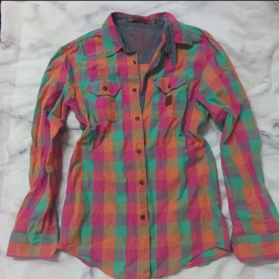 شومیز چهارخونه ترک