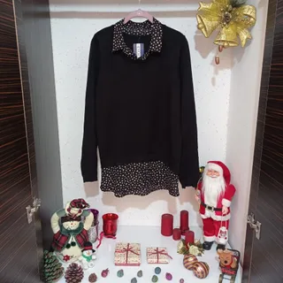 شومیز بافت دوتکه نما