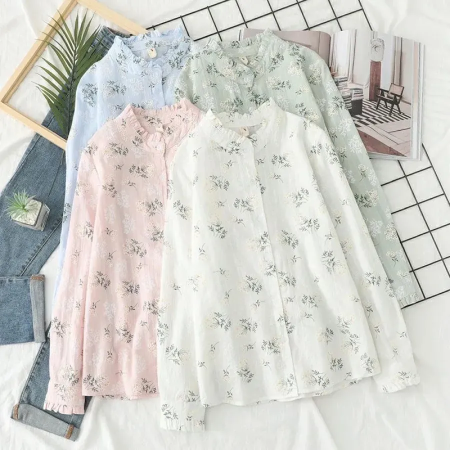 شومیز گل بابونه خامه دوزی