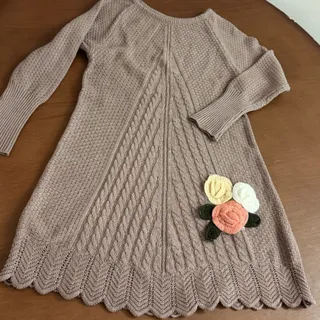 پیراهن بافت دخترانه