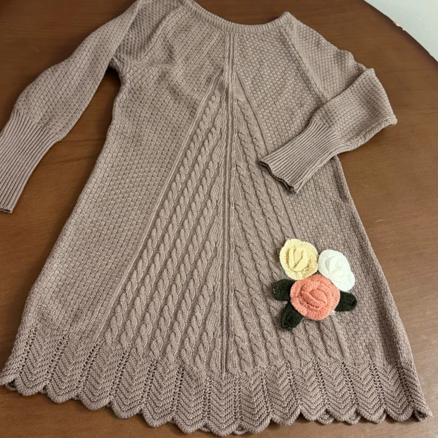 پیراهن بافت دخترانه