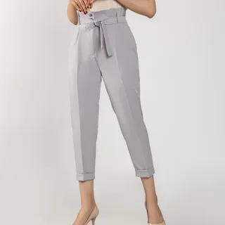 شلوار مازراتی کمرکش طوسی