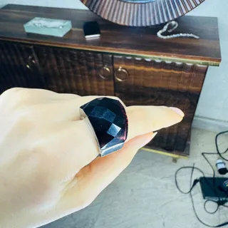 انگشتر زنانه با سنگ بنفش