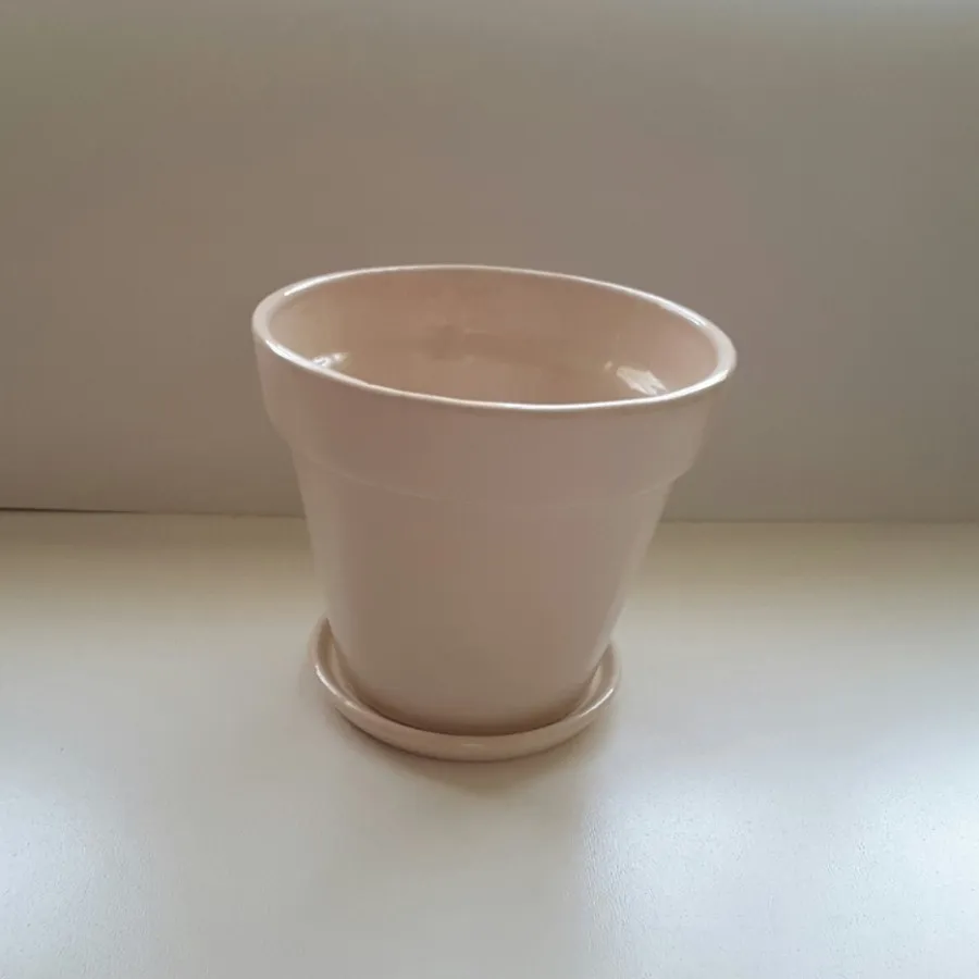 گلدان لعابی شیری