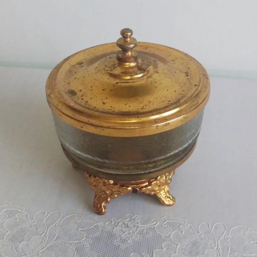 قندان شیشه و فلز