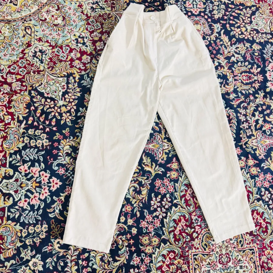 شلوار مام استایل پارچه ای