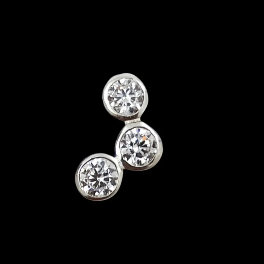 پیرسینگ نقره باپایه استیل