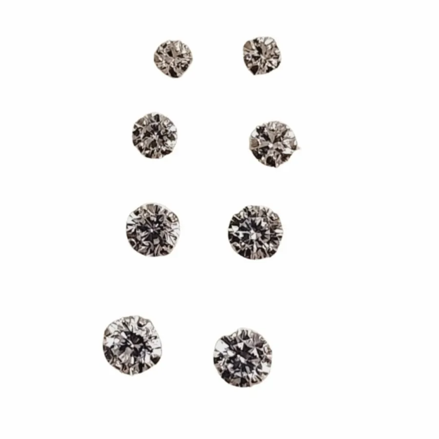 گوشواره نقره مجموعه 4 تای