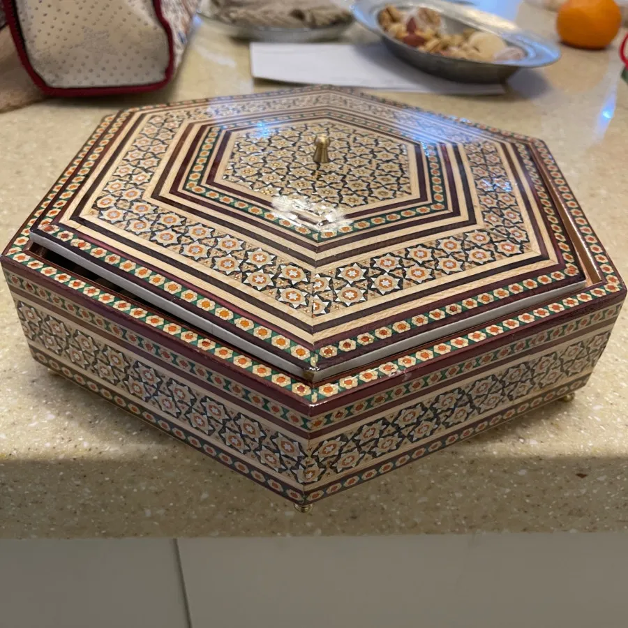 ظرف اجیل خاتم کاری