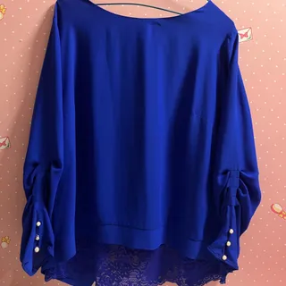 شومیز آبی کاربنی