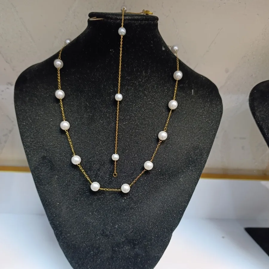 ست گردنی و دستبندمرواریدی