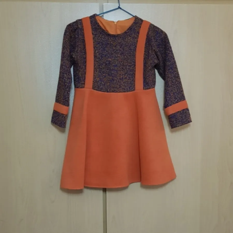 پیراهن نارنجی مدل سارافن