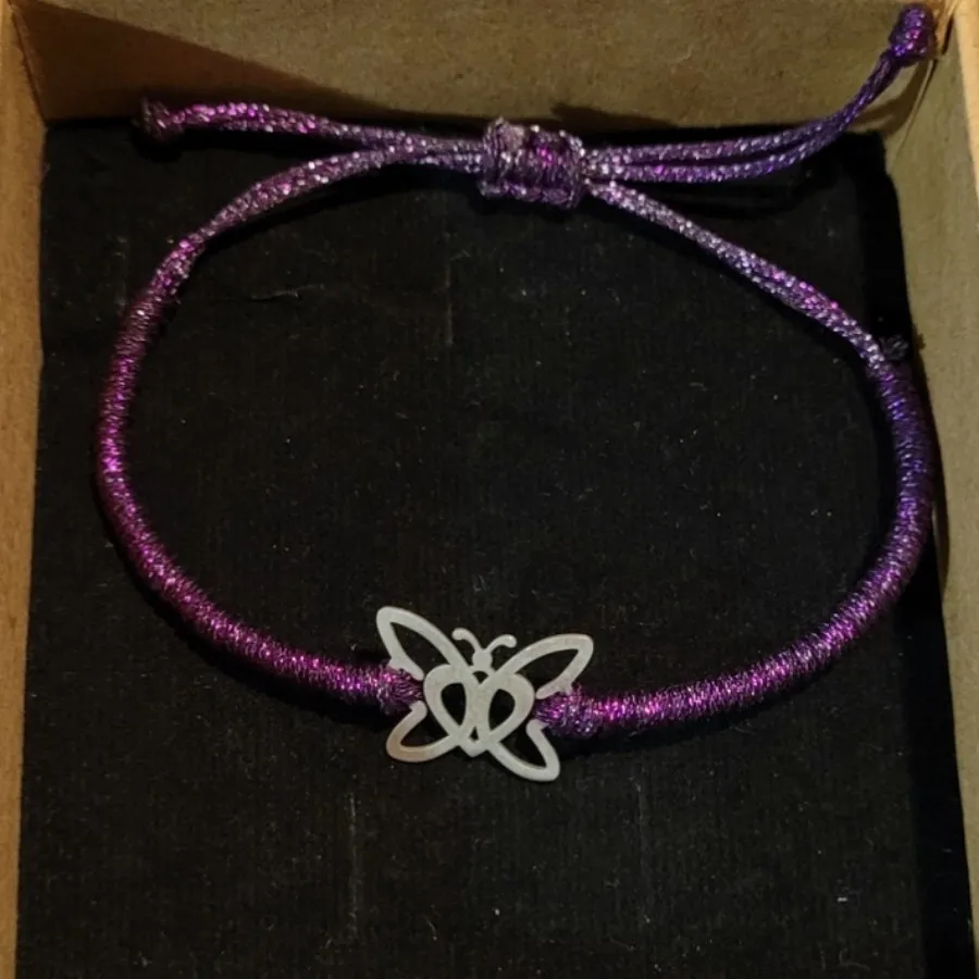 دستبند نقره پروانه