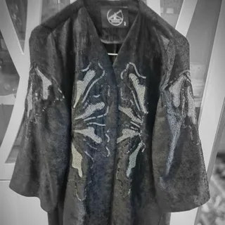 مانتو مخمل مشکی کاملا مشک