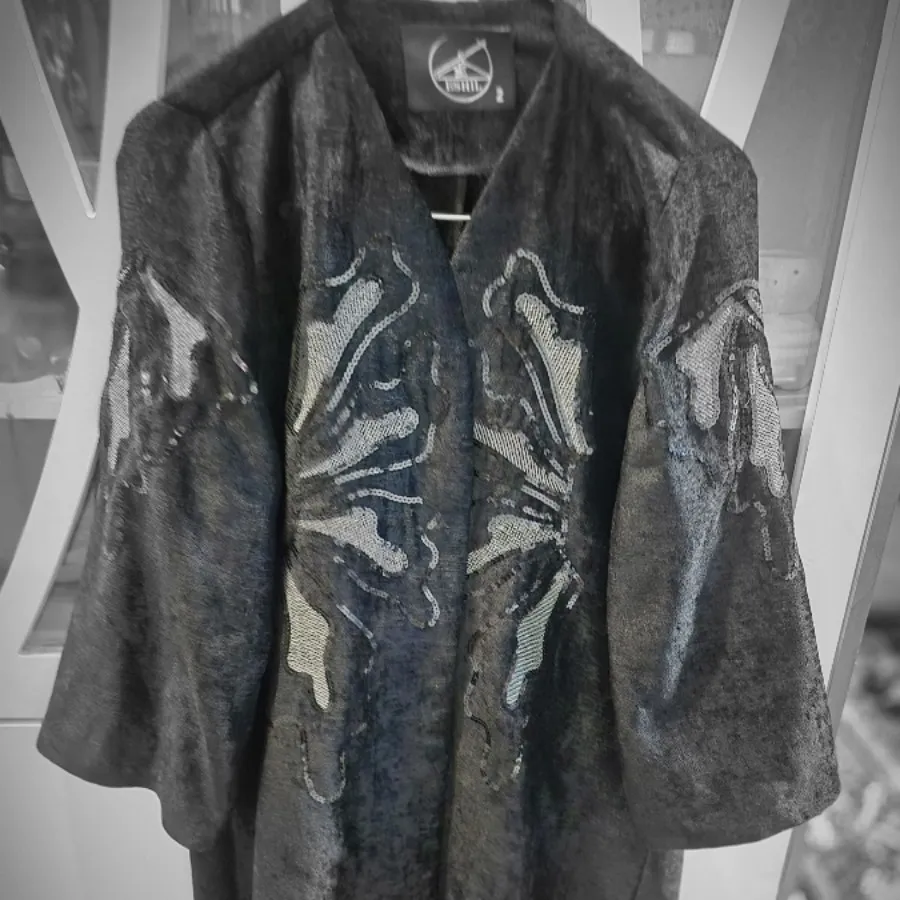 مانتو مخمل مشکی کاملا مشک