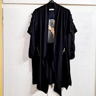 مانتو مشکی جلو باز