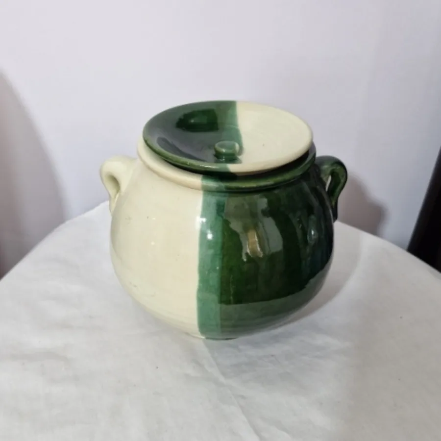 قابلمه سفالی لعابدار