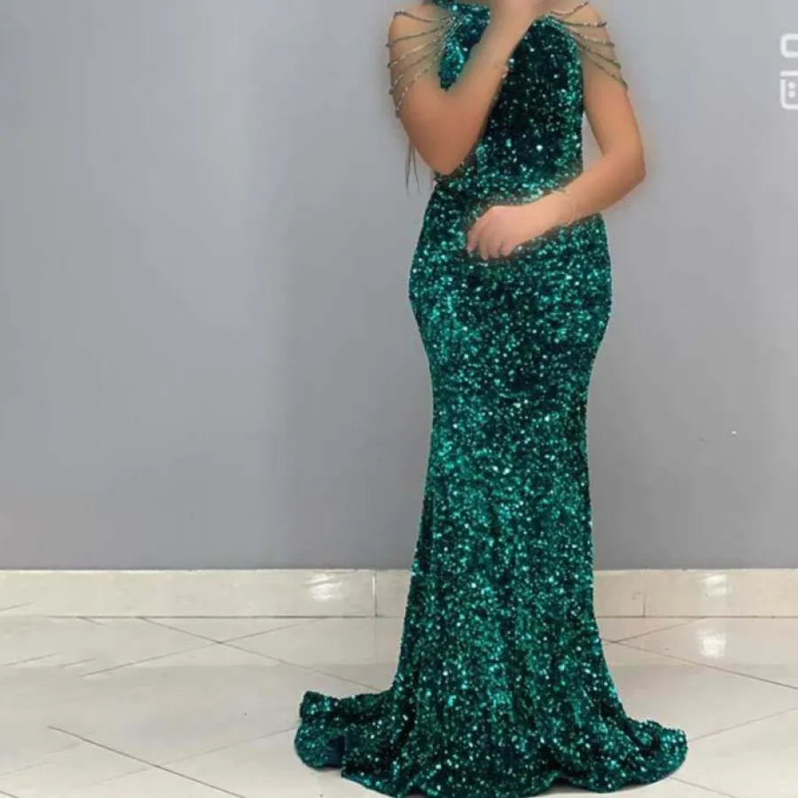 لباس مجلسی پولکی مدل ماهی