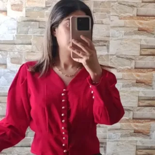 شومیز مخمل کبریتی